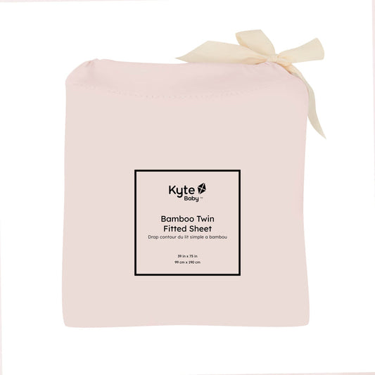Kyte Fitted Twin Sheet in Blush