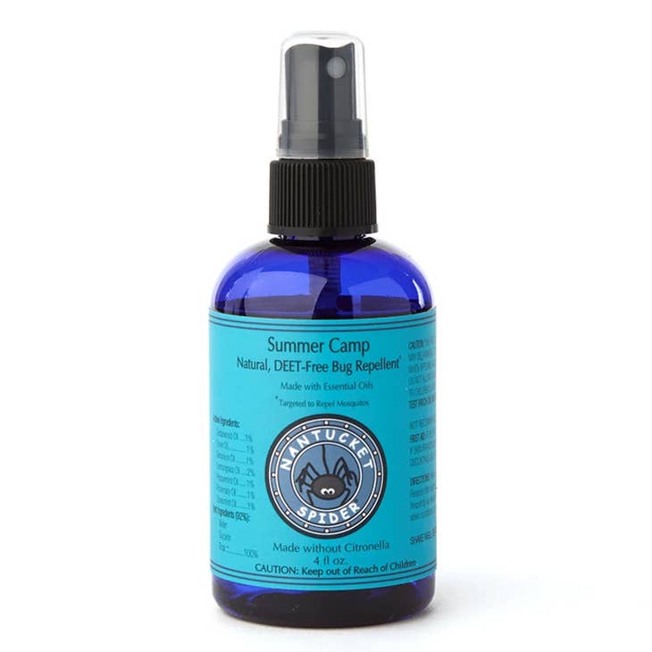 美国Nantucket Spider Summer Camp Natural Bug Repellent Spray For Kids 4oz- Deet Free-99%的有效性