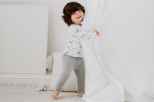 Nest Designs Bamboo Jersey Two-Piece Long Sleeve PJ Set - Basking Buddies