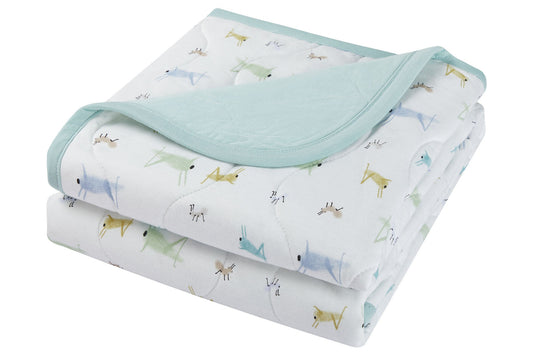 Nest Designs Small Quilted Bamboo Jersey Cozy Blanket 2.0 TOG - The Ant & The Grasshopper