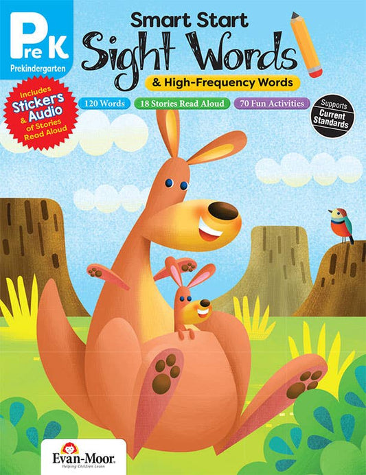 北美黄冈Evan-Moor Smart Start: Sight Words & High-Frequency Words, Pre K