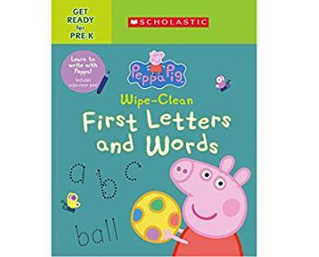 美国Scholastic-Peppa Pig-Wipe-Clean First Letters and Words