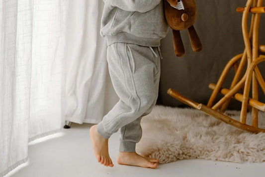 Nest Designs Basic Organic Terry Side Seam Sweatpants - Cloudburst Light