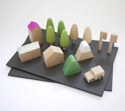 日本治愈系玩具Kiko+&gg* 迷你富士山城镇-经典玩具(マチ)