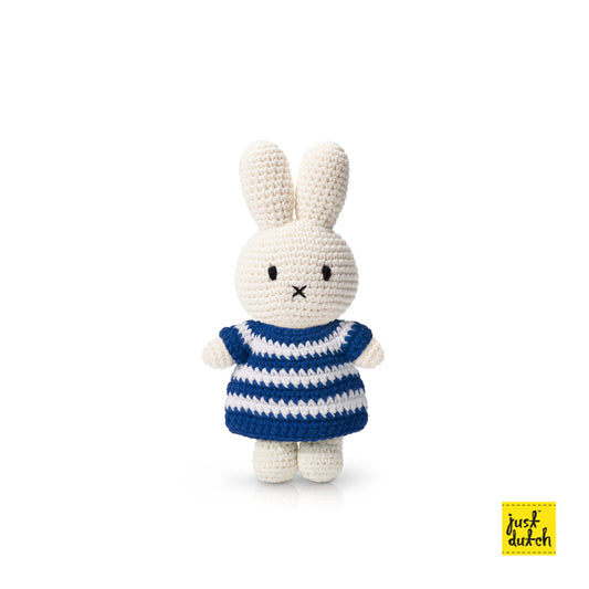 荷兰手工Just Dutch-Miffy Striped Dress Blue