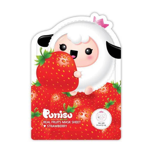 韩国Puttisu Real Fruits Facial Mask Sheets - Strawberry