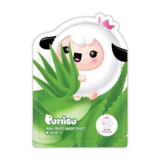 韩国Puttisu Real Fruits Facial Mask Sheets - Aloe