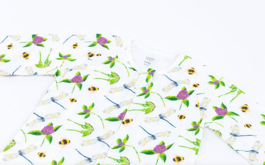 Nest Designs x Eric Carle 0.6Tog竹纤维长袖连体衣-花园飞行