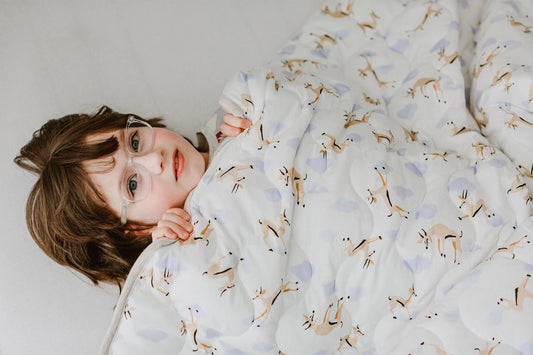 Nest Designs Large Quilted Bamboo Winter Blanket 3.2 TOG - Gazelle Sky