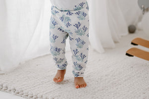 Nest Designs Bamboo Jersey Leggings - Blue Reef