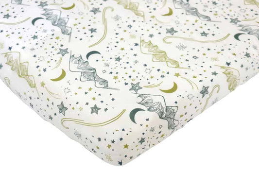 Nest Designs Fitted Bamboo Crib Sheet - Stars White