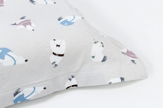 Nest Designs Organic Cotton Toddler Pillowcase (Small) - Winter Skate