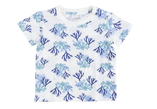 Nest Designs Bamboo Jersey Short Sleeve T-Shirt - Blue Reef