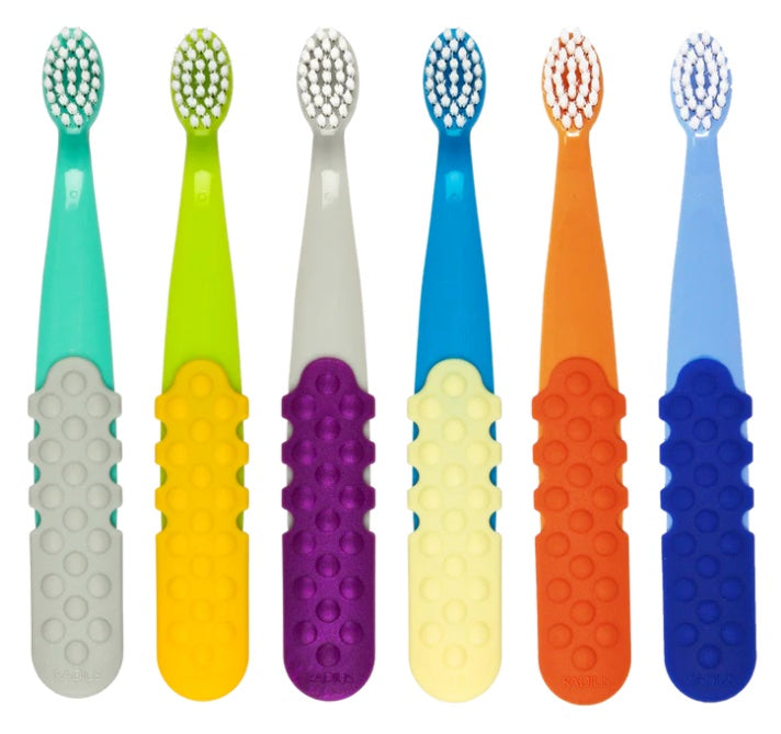 美国RADIUS Totz Plus Brush 3yrs+, Silky Soft-宽头牙刷,刷的更干净