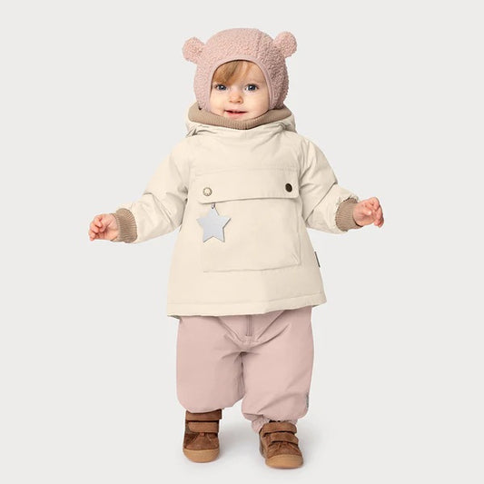 丹麦Mini A Ture- Jeffi teddyfleece elephant hood 1054-ANGORA CREAM