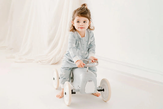 Nest Designs 1.0 TOG Organic Cotton Long Sleeve Sleep Suit - Beluga Boogie