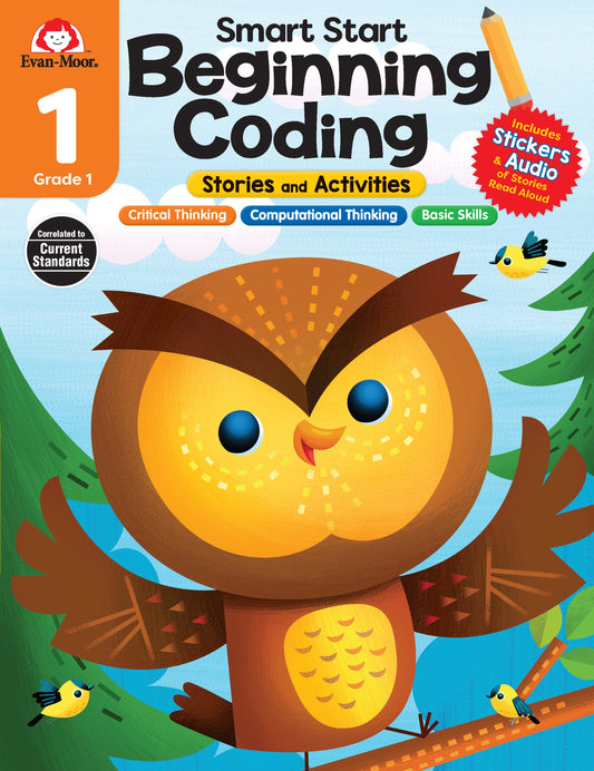 北美黄冈Evan-Moor Smart Start: Beginning Coding Stories and Activities Grade 1