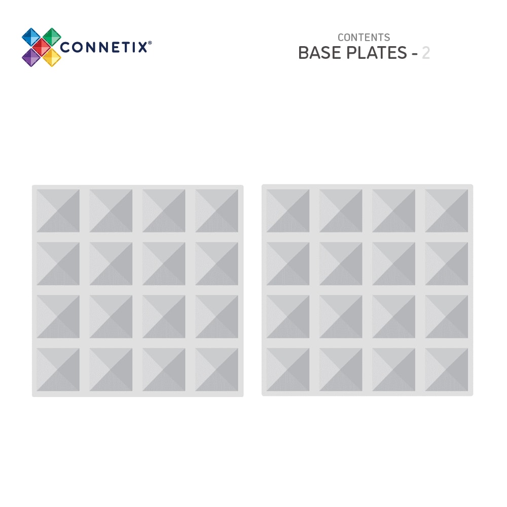 澳洲Connetix磁力片天花板-2pc Clear Base Plate Pack