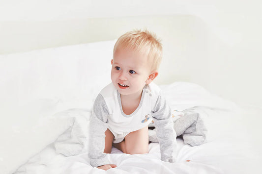 Nest Designs Organic Cotton Long Sleeve Onesie - Giraffe Shapes