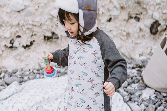 Nest Designs Raglan Bamboo Long Sleeve Footed Sleep Bag 2.5 TOG - Rainbow Swim