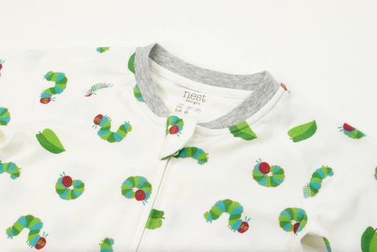 Nest Designs x Eric Carle长袖包脚连体衣-好饿毛毛虫