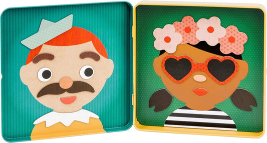 美国Petit Collage Mag Play Set Funny Faces