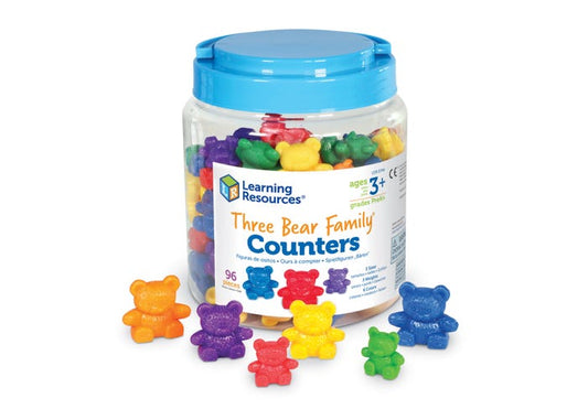 美国Learning Resources Three Bear Family Rainbow Counters, Set Of 96