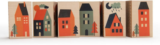 美国Uncle Goose Environments Neighborhood Blocks-质感满满的益智积木块