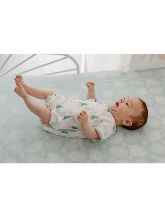 Nest Designs Bamboo Pima Short Sleeve Kimono Onesie - The Happy Hermit