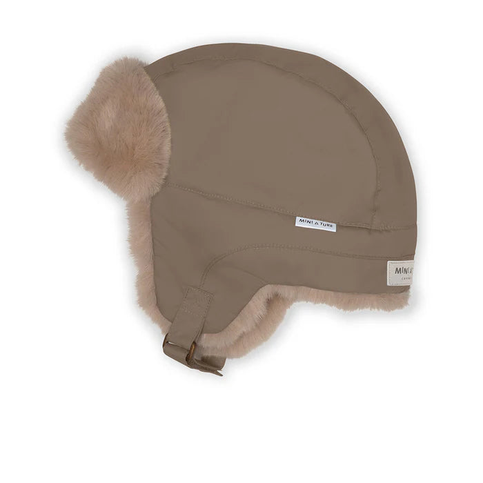 丹麦Mini A Ture- Crister teddy lined winter hood9410-MOREL GREY