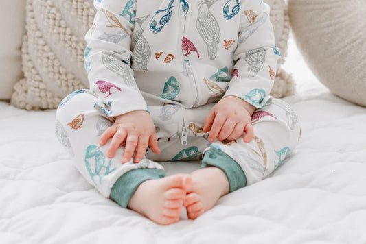 Nest Designs Organic Cotton Long Sleeve Romper -
Birder's Paradise