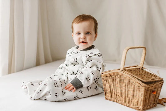 Nest Designs Organic Cotton Long Sleeve Sleep Bag 1.0 TOG - Pandamonium