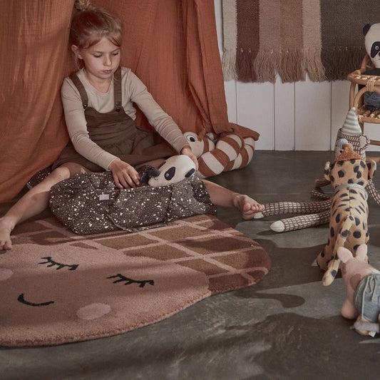 丹麦OYOY橡果妹妹手工羊毛地毯