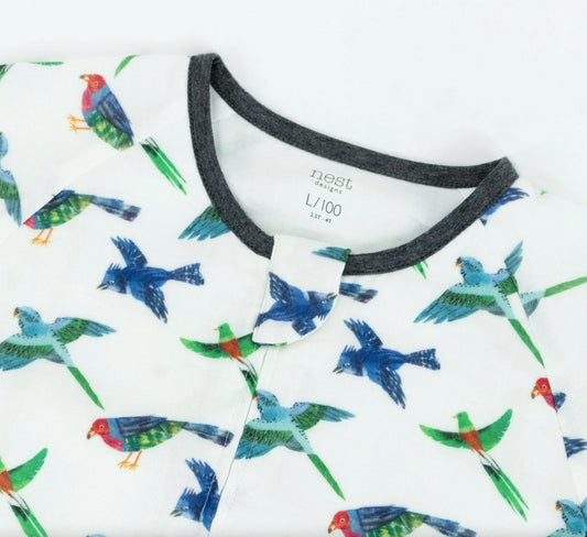Nest Designs x Eric Carle 0.6Tog竹纤维长袖连体衣-蓝鸟