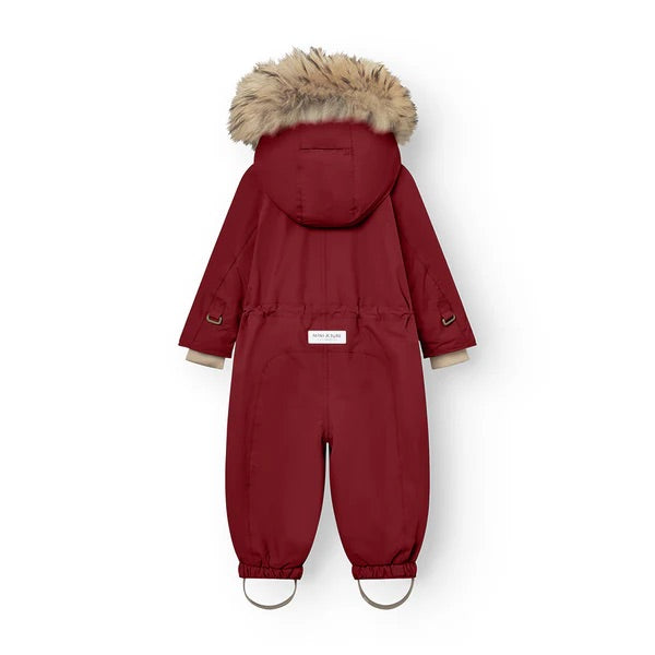丹麦Mini A Ture- Wisti fleece lined snowsuit FUR2850-RED MERLOT