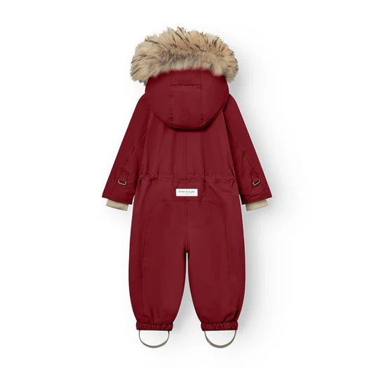 丹麦Mini A Ture- Wisti fleece lined snowsuit FUR2850-RED MERLOT
