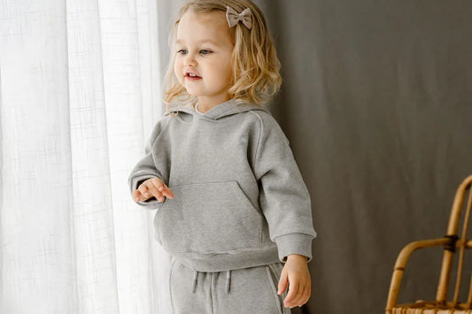 Nest Designs Basic Organic Terry Hoodie - Cloudburst Light