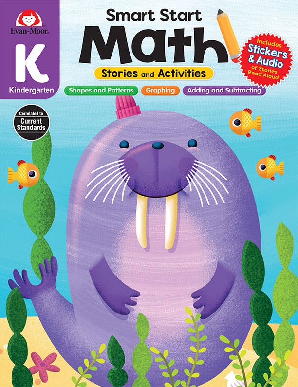 北美黄冈Evan-Moor Smart Start: Math Stories and Activities, Kindergarten