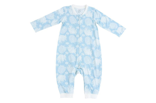 Nest Designs Bamboo Jersey Long Sleeve Romper - Sea Fan