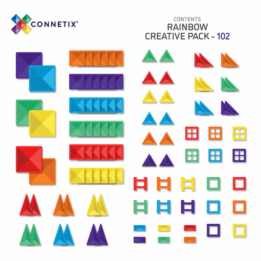 澳洲Connetix磁力片天花板-102pc Rainbow Creative Pack
