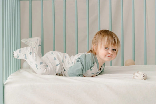 Nest Designs Organic Cotton One-Piece Zip Footed Sleeper - Baby Beluga