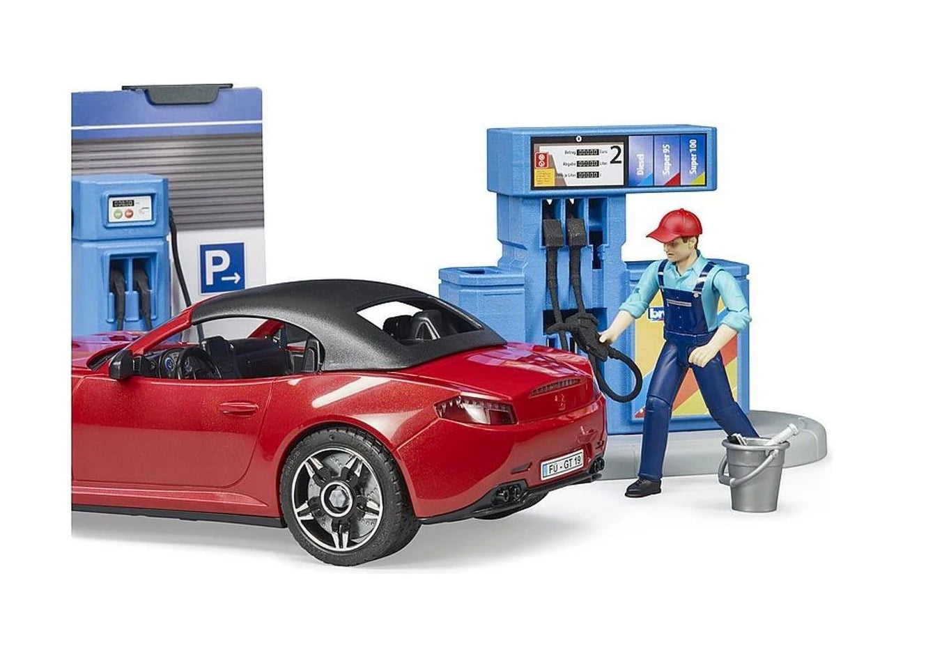 超逼真梦幻加油站! Bruder 62111 Bworld Gas Station w/ Car Wash