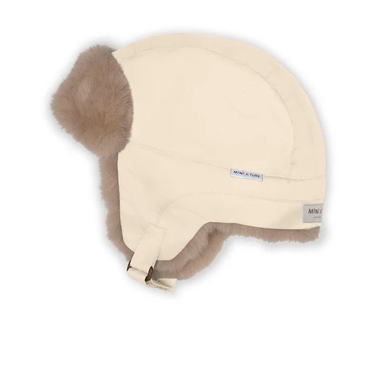 丹麦Mini A Ture- Crister teddy lined winter hood1054-ANGORA CREAM