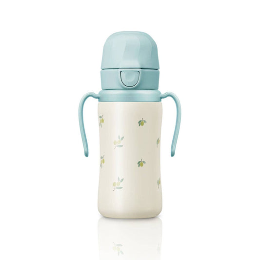 韩国Grosmimi Stainless Steel Straw Cup with Flip Top- Olive 300ml