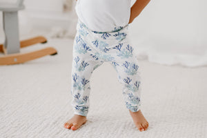 Nest Designs Bamboo Jersey Leggings - Blue Reef