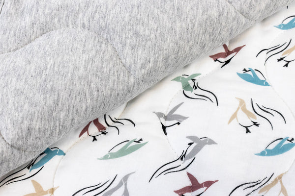 Nest Designs Small Quilted Bamboo Winter Blanket 3.2 TOG - Rainbow Swim