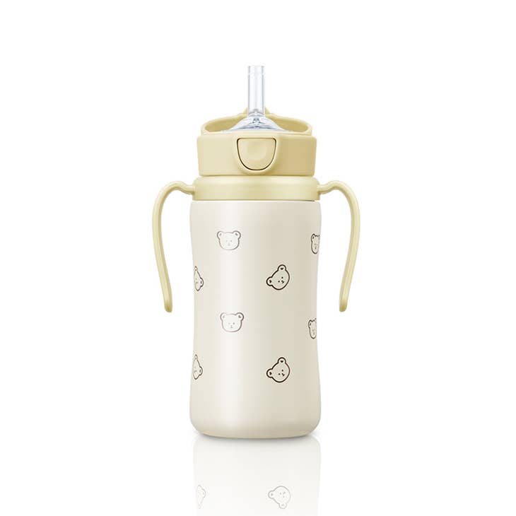 韩国Grosmimi Stainless Steel Straw Cup with Flip Top- DTD 300ml