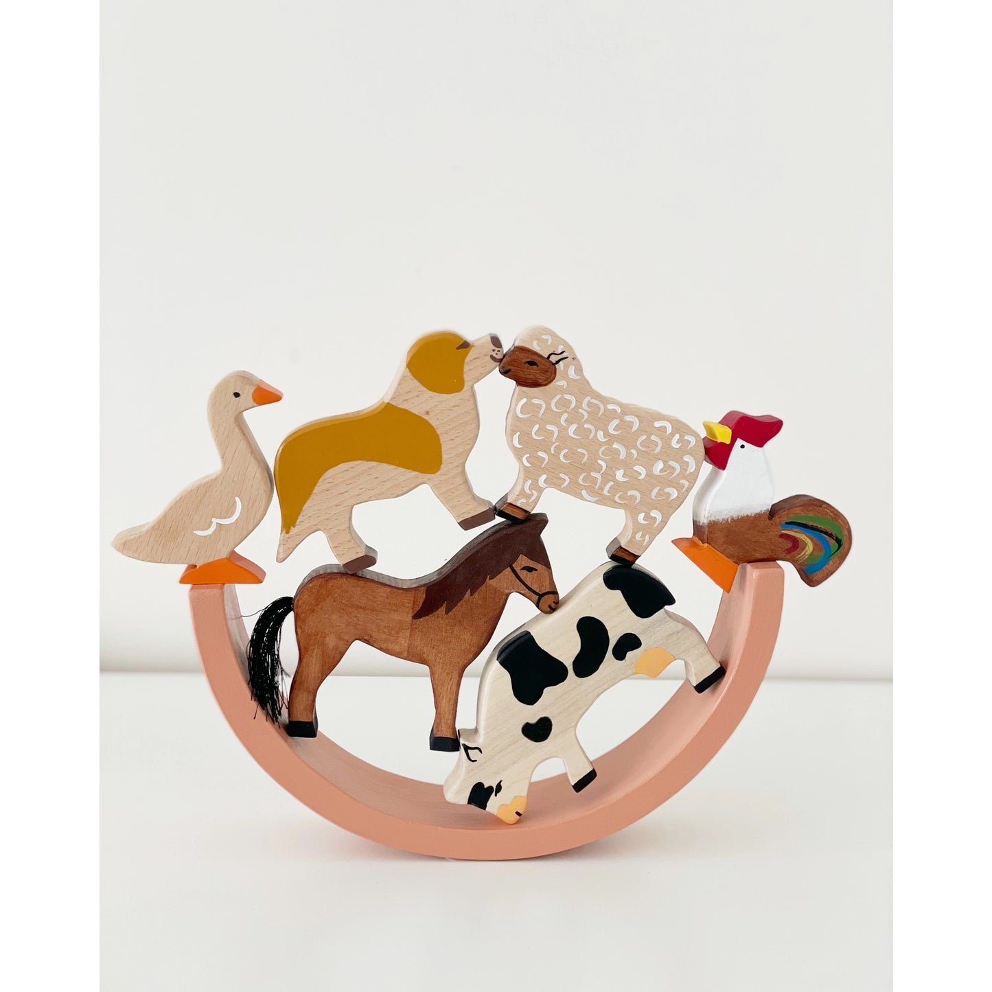 土耳其L and Wood 木质农场动物叠叠乐