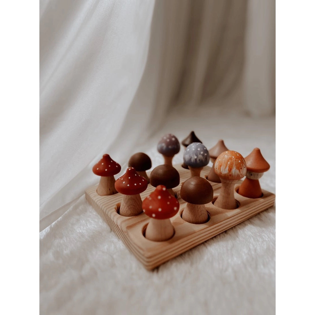 土耳其L and Wood 小矮人蘑菇木质玩偶套件