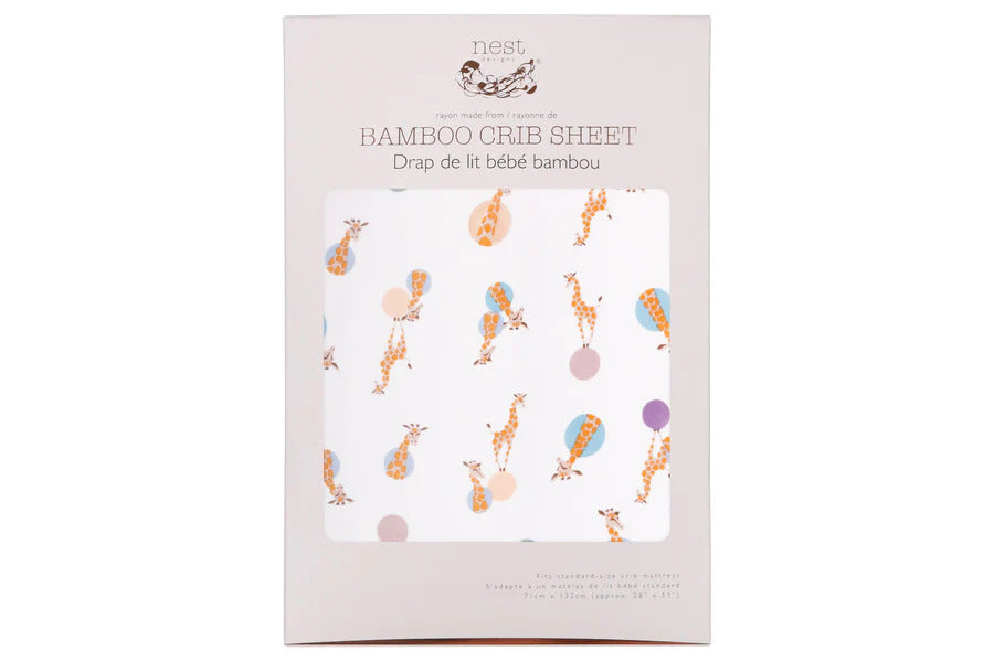 Nest Designs Bamboo Fitted Crib Sheet - Giraffe Shapes